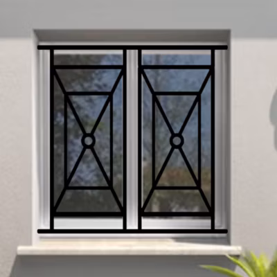 Grille de Defense Tolosa pour Fenetre H 105 cm x L 140 cm (côte tableau)