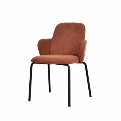 Chaise Empilable en Tissu Paddy – Lot de 2 – Veba – Rouge – l0.1- L5.8- P0.1- h8.1