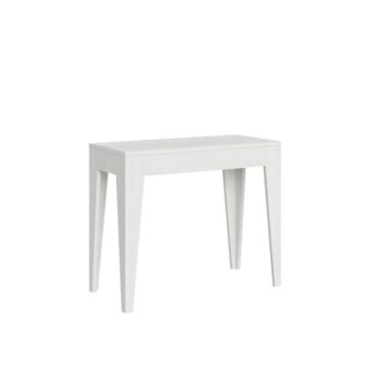 Console extensible 90×42/302 cm Isotta Frêne Blanc