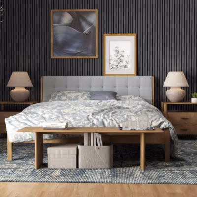 Lot de 2 Panneaux Muraux Décoratifs Acoustiques Bois MDF 240x60cm Chêne grisé  AntiBruit, Facile à Poser