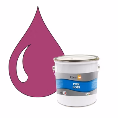 Peinture extérieure bois – Résistante aux intempéries POK BOIS – 2,5L – RAL 4006 – Pourpre Signalisation – Clic & Pok