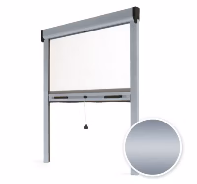 Moustiquaire de Fenêtre Enroulable – L150 x H160cm – Aluminium Argent – Recoupable – Anti-insectes