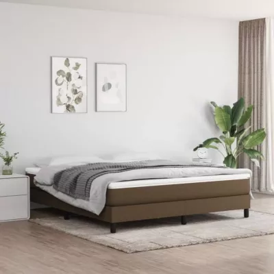 347817 vidaXL Matelas de lit à ressorts ensachés Marron foncé 160x200x20 cm