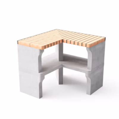 MOVELAR – Module angle New Iberia pour Barbecue Béton – Extérieur