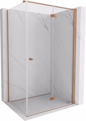 Mexen Mist-F cabine de douche pliante droite 90 x 80 cm, transparent, cuivre brossé – 8A6T-090-080-65-00-P