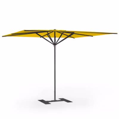 Parasol de terrasse complet Privilège Jaune 300 x 300 Armature Noir