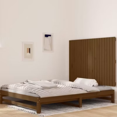 824891 vidaXL Tête de lit murale Marron miel 127,5x3x90 cm Bois massif de pin