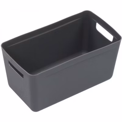 Bac de Rangement moderne avec poignées 5 litres – Gris Foncé