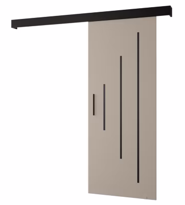 Portes coulissantes Salwador Y 80×204 cm (Cachemire / Noir / Noir)
