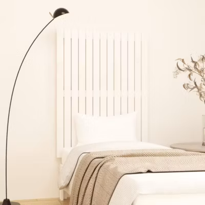 824954 vidaXL Tête de lit murale Blanc 82,5x3x110 cm Bois massif de pin