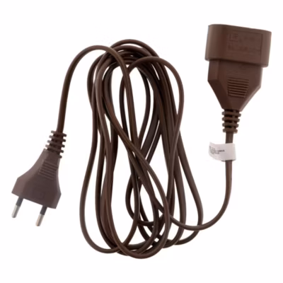 Rallonge 3m – HO3VVH2F 2×0,75mm² 6A – marron – Zenitech