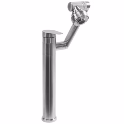 Robinet de lavabo REA Paco brushed nickel high