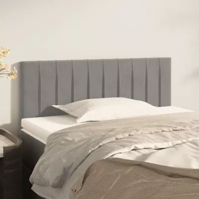 vidaXL Tête de Lit Meuble de Chambre à Coucher Accessoire de Lit Simple Tête de Cadre de Lit Intérieur Gris Clair 80x5x78/88 34620