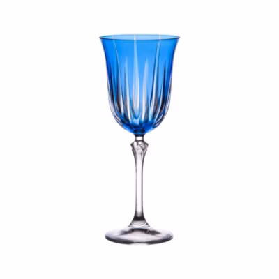 Coffret de 6 verres à pied Divina bleu 28 cl