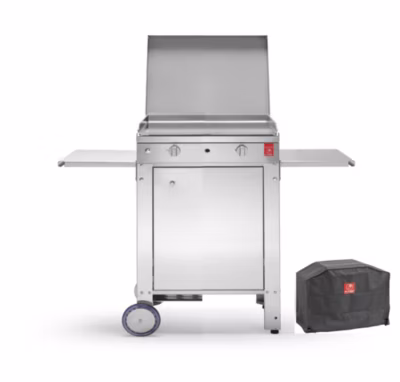Plancha CHEF 55 Lisse + Chariot Fermé + Couvercle + Housse PLANET