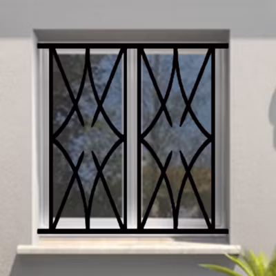 Grille de Defense Nora pour Fenetre H 45 cm x L 120 cm (côte tableau)