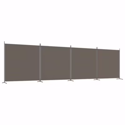 Cloison de séparation 4 panneaux Anthracite 698×180 cm Tissu vidaXL