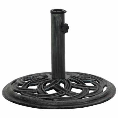 vidaXL Socle de parasol Vert 44x44x31 cm Fonte 317756