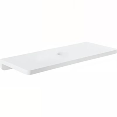 Plan de toilette blanc pour vasque ou lavabo à poser 80×50 trou central de bonde d&rsquo;évacuation pré-percé SANINDUSA Emma 80 blanc