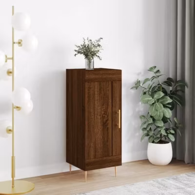 vidaXL Buffet Chêne marron 34,5x34x90 cm Bois d&rsquo;ingénierie 830435