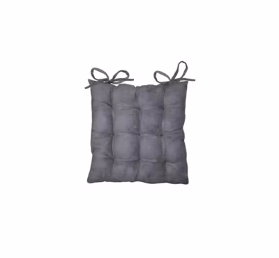 Assise matelassée Suede Uni Suedine Anthracite