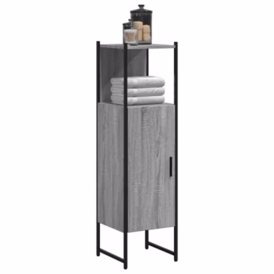 Armoire de salle de bain-Meuble de salle de bain sonoma gris 33x33x120,5 cm 946718