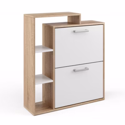Vicco Meuble à chaussure Blanc/Sonoma 24.5x90cm
