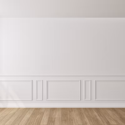 Kit moulure décor 2 – 370 à 400cm – Moulure murale bois pour soubassement