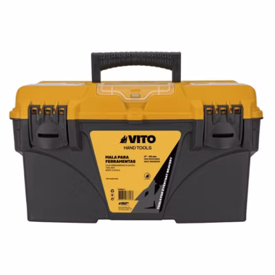 Boite à outils vide 18&Prime; 43.2 x 25 x 23.8 cm – Caisse à outils 3 organiseurs et porte outils Amovible VITO