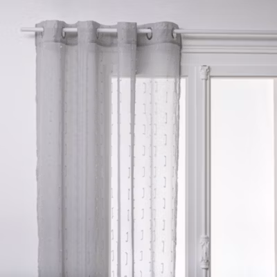 Voilage tamisant Léo (140×240 cm – Gris souris)