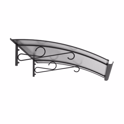ARCTOM Auvent Regi 140×82, couleur anthracite RAL7016, plaque incolore