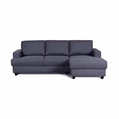 PAUL Canape dangle droit 4 places – Tissu gris anthracite – Contemporain – L 215 x p 140 cm