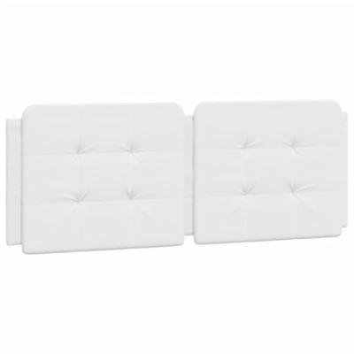 Coussin de tête de lit Zadar blanc 140 cm similicuir vidaXL