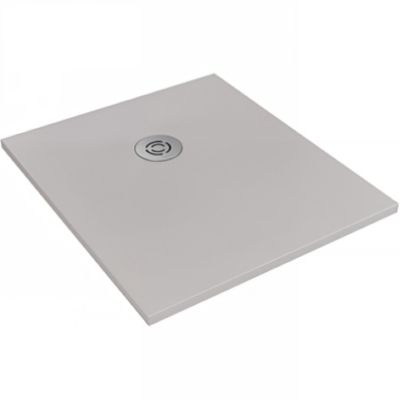 Receveur de douche à poser extra-plat épaisseur 30mm en pierre SANINDUSA STONIT Marina Plus 110×90 antidérapant classé C3 gris