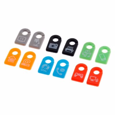 Lot de 12 repère câbles multicolores – Zenitech