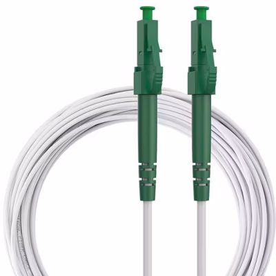 Elfcam – Câble Fibre Optique LC/APC à LC/APC – 100m (Blanc), Jarretière Optique Simplex Monomode 9/125um LSZH