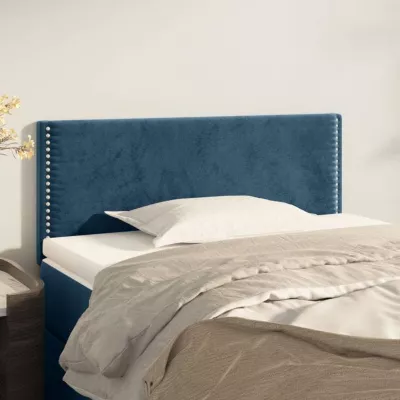 vidaXL Tête de Lit Meuble de Chambre à Coucher Accessoire de Lit Simple Tête de Cadre de Lit Intérieur Bleu Foncé 345922