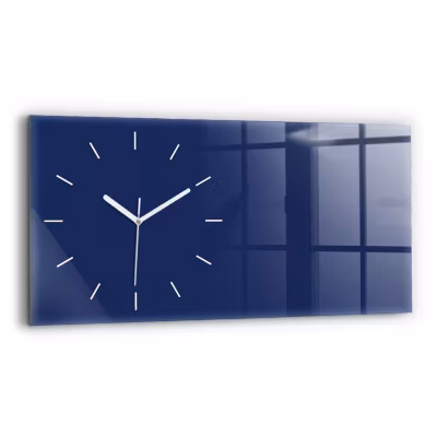 Horloge murale Wallfluent 60×30 cm Aiguilles blanches Bleu marine 1 pcs
