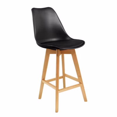 Tabouret de bar design scandinave avec assise rembourrée