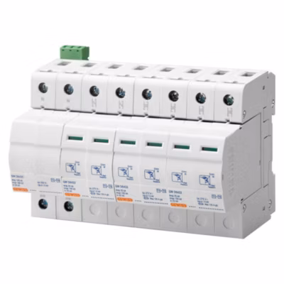 Parafoudre triphasé + neutre 25 kA – Type 1+2 – 8 modules – GEWISS – GWD6405
