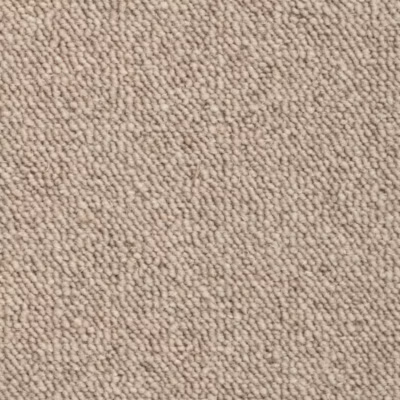 Moquette pure laine vierge bouclée – Mallow – Beige – Rouleau de 4m x 17m