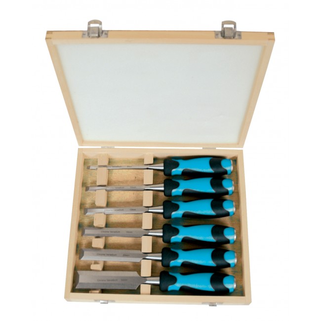 Coffret 6 ciseaux à bois bi-matière LEMAN