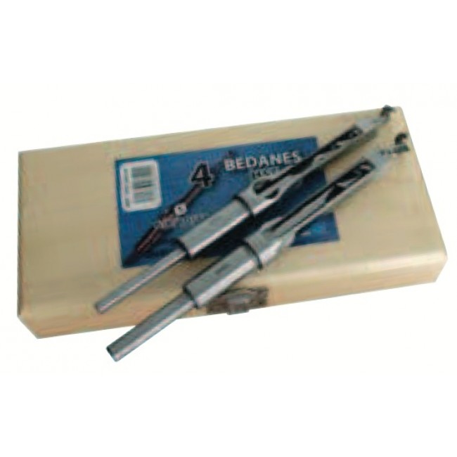 Coffret bédanes carrées HSS – 4 pièces LEMAN