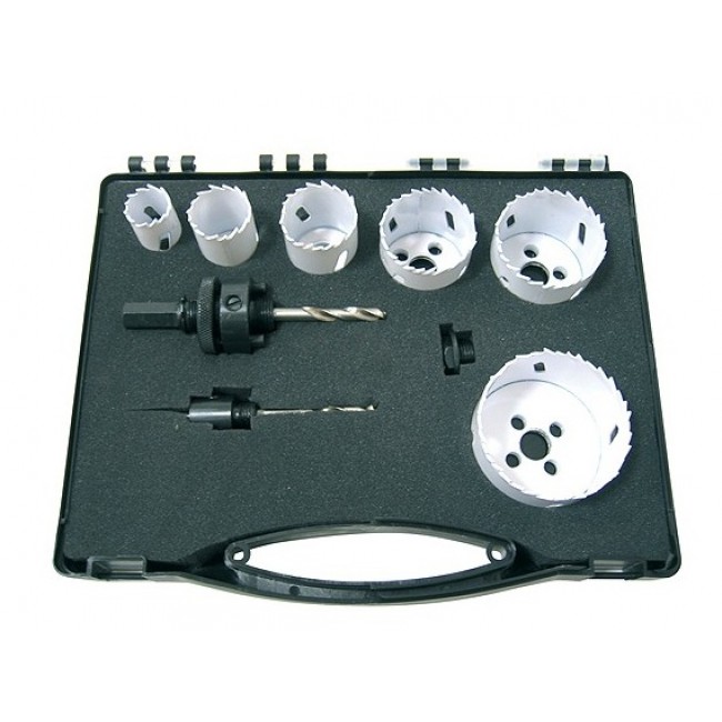 Coffret électricien 6 trépans bi-métal + accessoires LEMAN