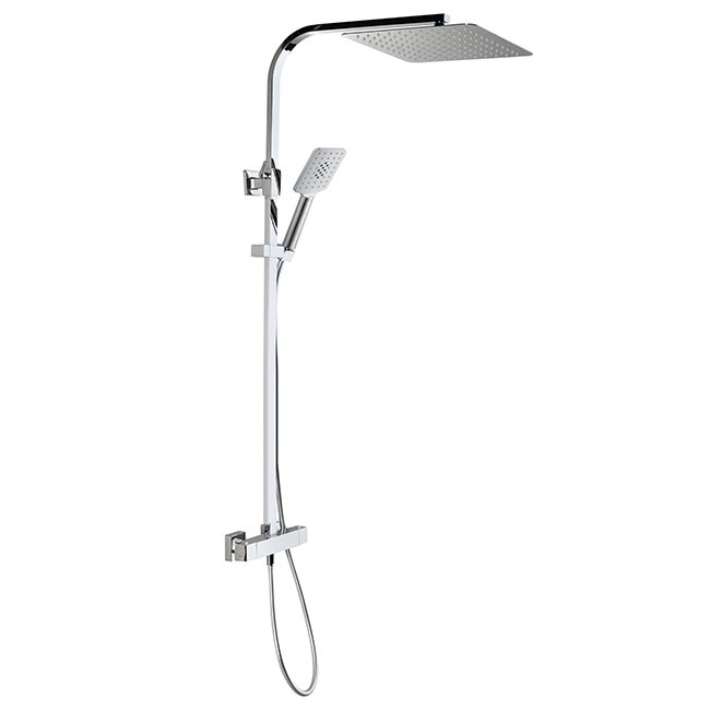 Colonne de douche thermostatique – douche de tête carrée – chrome – GOSSIP KRAMER