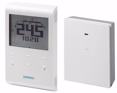 Thermostat d&rsquo;ambiance programmable sans fil radio commandé RDE – Emetteur RDE100.1RF + Récepteur RCR100.RF