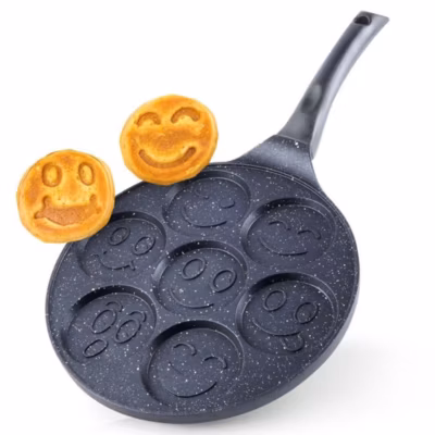Poêle À Œufs Granit Grande 7 Cavités 27 Cm Antiadhésive Idéale Pour Petits Déjeuners