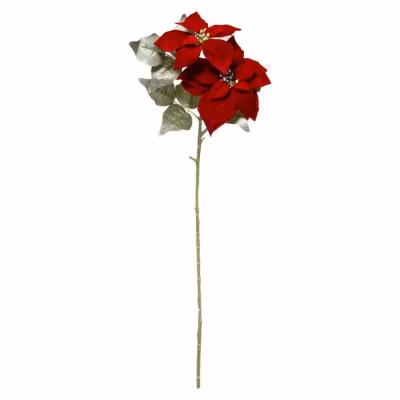 Branche de Fleur Poinsettia « Soir » 75cm Rouge