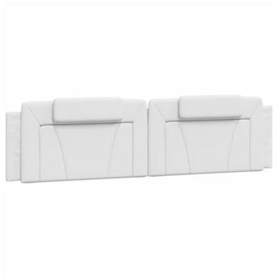 Coussin de tête de lit Viana blanc 200 cm similicuir vidaXL
