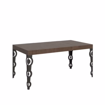 Table extensible Karamay Premium 120/380×90 cm avec pieds anthracite